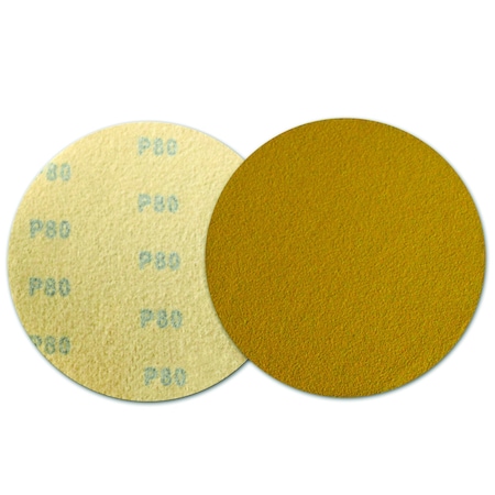 5 400 Grit C-Weight Gold Aluminum Oxide Stearate Coated Hook & Loop Disc No Hole